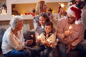 Image of family celebrating the holidays
